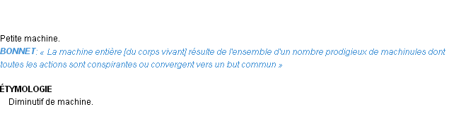 Définition machinule Emile Littré