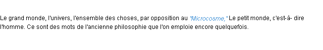 Définition macrocosme ACAD 1932