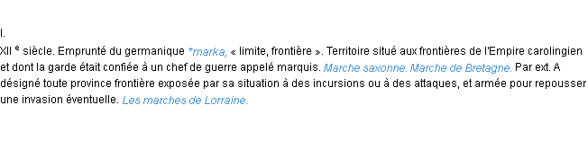 Définition marche ACAD 1986