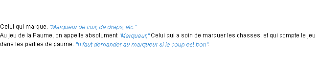 Définition marqueur ACAD 1798