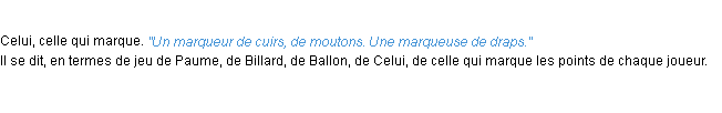 Définition marqueur ACAD 1932
