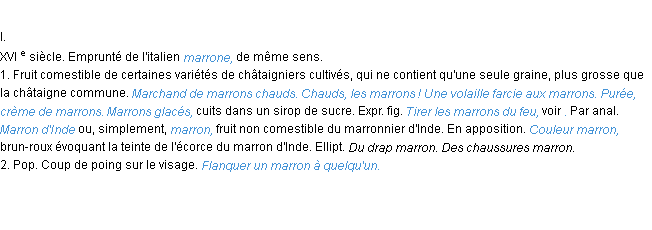 Définition marron ACAD 1986