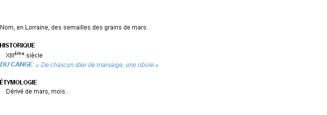 Définition marsage Emile Littré