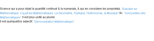 Définition mathematique ACAD 1694