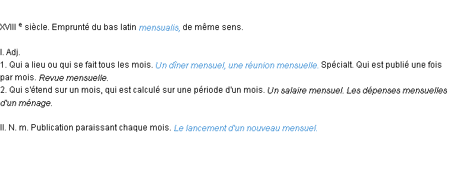 Définition mensuel ACAD 1986