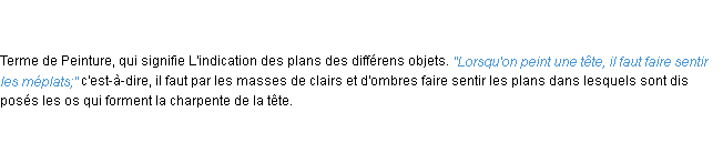 Définition méplat ACAD 1798