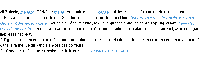 Définition merlan ACAD 1986