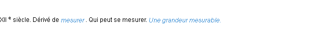 Définition mesurable ACAD 1986