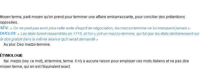 Définition mezzo-termine Emile Littré