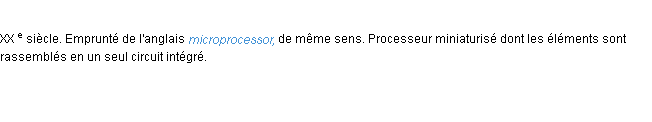 Définition microprocesseur ACAD 1986