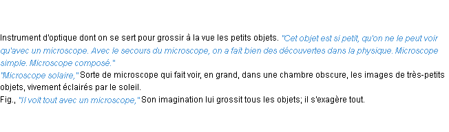 Définition microscope ACAD 1835