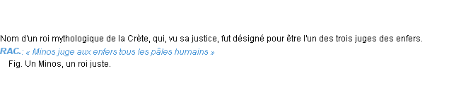 Définition minos Emile Littré