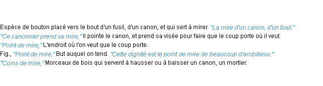 Définition miré ACAD 1835