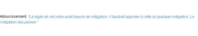 Définition mitigation ACAD 1835