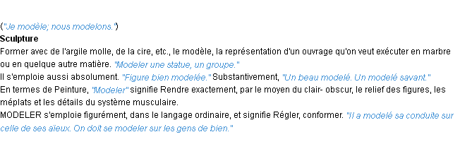 Définition modeler ACAD 1932