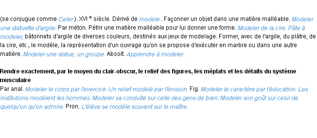 Définition modeler ACAD 1986