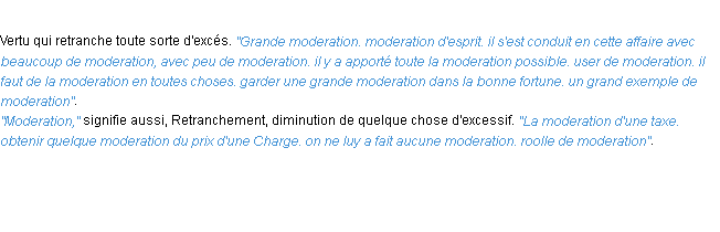 Définition moderation ACAD 1694