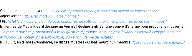 Définition moteur ACAD 1932