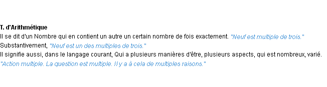 Définition multiple ACAD 1932