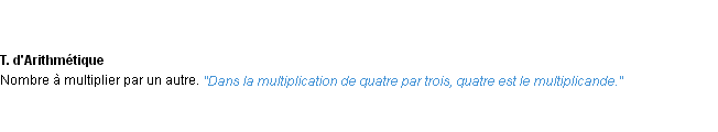 Définition multiplicande ACAD 1932