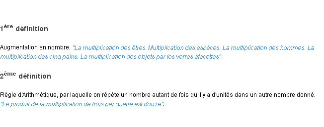 Définition multiplication ACAD 1798