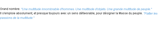 Définition multitude ACAD 1932