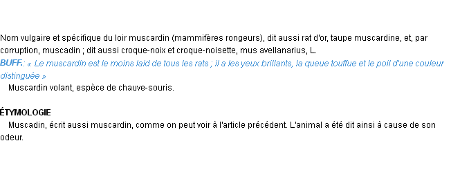 Définition muscardin Emile Littré