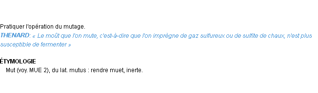 Définition muter Emile Littré