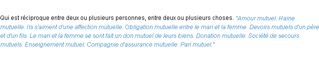 Définition mutuel ACAD 1932