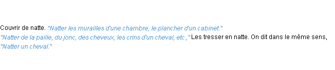 Définition natter ACAD 1835