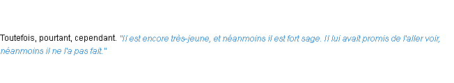 Définition néanmoins ACAD 1835