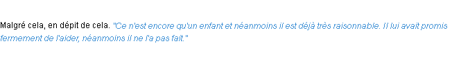 Définition néanmoins ACAD 1932