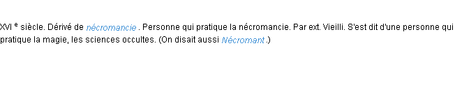 Définition nécromancien ACAD 1986
