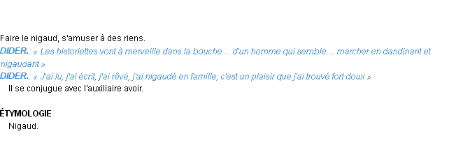 Définition nigauder Emile Littré