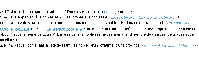 Définition nobiliaire ACAD 1986