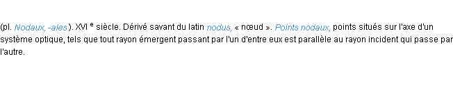 Définition nodal ACAD 1986