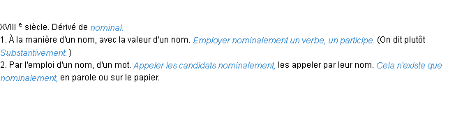 Définition nominalement ACAD 1986