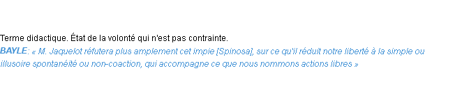 Définition non-coaction Emile Littré