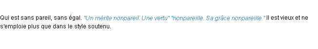 Définition nonpareil ACAD 1932