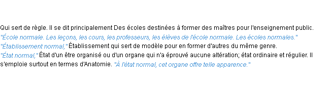 Définition normal ACAD 1835