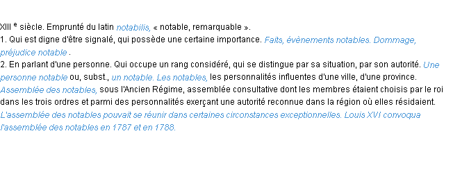 Définition notable ACAD 1986