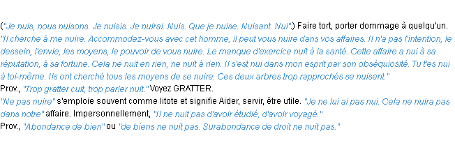 Définition nuire ACAD 1932