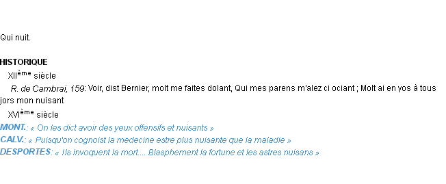 Définition nuisant Emile Littré