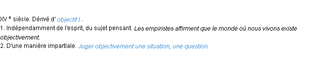 Définition objectivement ACAD 1986