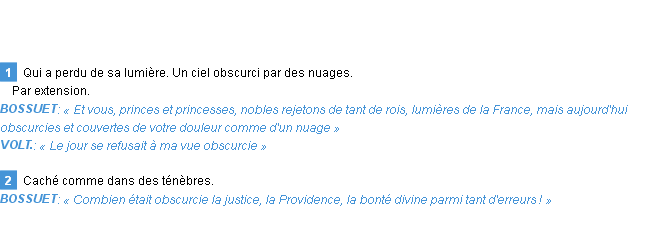 Définition obscurci Emile Littré