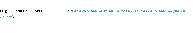 Définition ocean ACAD 1694