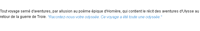 Définition odyssée ACAD 1932