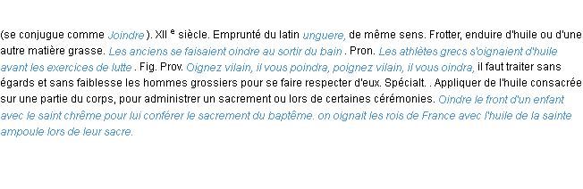 Définition oindre ACAD 1986