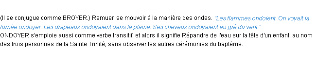 Définition ondoyer ACAD 1932