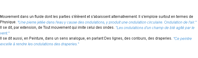 Définition ondulation ACAD 1835